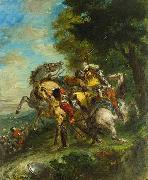 Weislingen Captured by Goetz's Men Eugene Delacroix